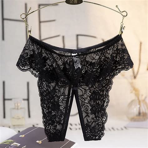Женские кружевные прозрачные трусики с открытой промежностью, размеры ...