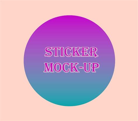 Premium Psd Round Sticker Design Mockup