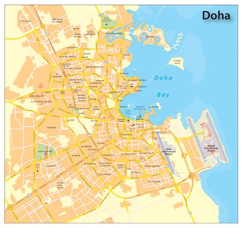 doha map world  map