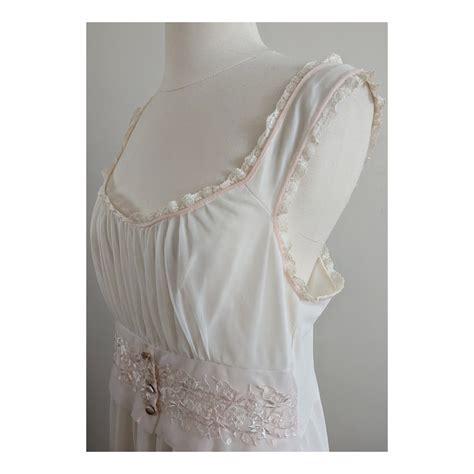 Vintage Lingerie Nightgown With Lace Detailing Etsy