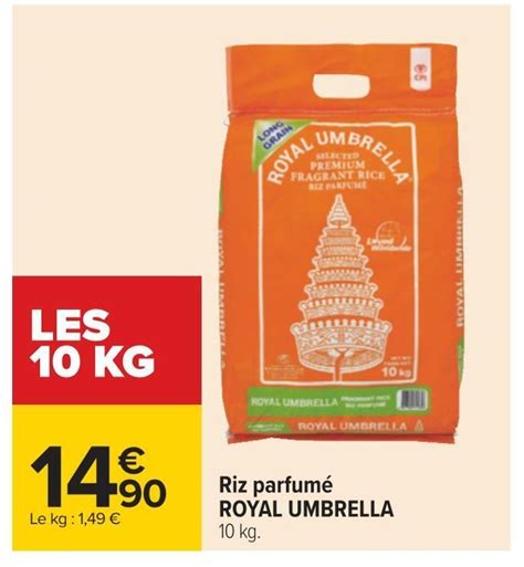 Promo Royal Umbrella Riz Parfum Chez Carrefour