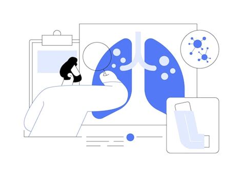 Asthma Bronchiale Diagnose Abstraktes Konzept Vektor Illustration