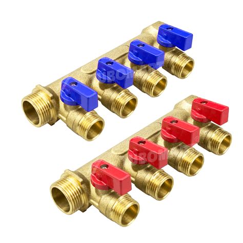 Tubomart Brass Pex Manifolds Valve Collettori Riscaldamento Floor Brass