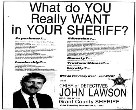 Grant County: Grant County Sheriff's Office: Sheriff John Lawson