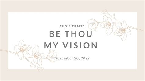 Be Thou My Vision Hymn Youtube