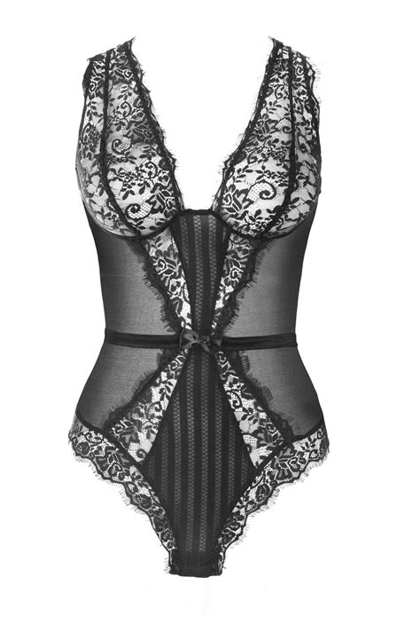 Body Mit Spitze Und Freiem R Cken Catsuits Bodys Club Hot Fashion Odretto Highheels