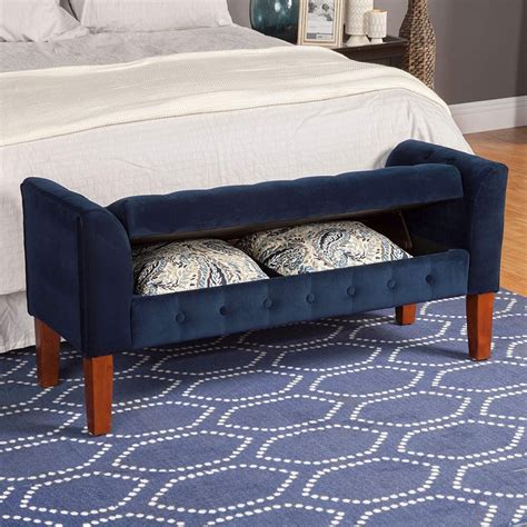 Homepop Velvet Tufted Storage Bench Best Space Saving Bedroom