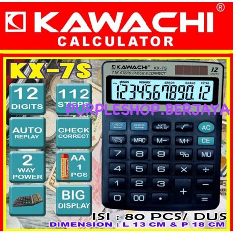 Kawachi Kalkulator Digit Kx S Big Display Lazada Indonesia