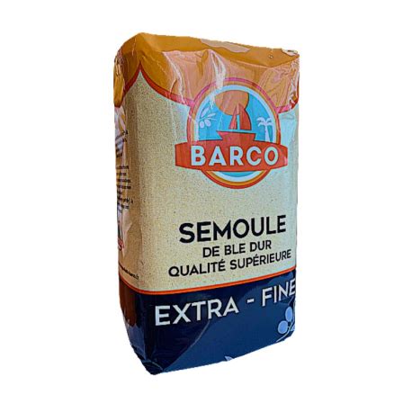 Dca distribution SEMOULE DE BLE DUR EXTRA FINE 1KG BARCO Barco Blé