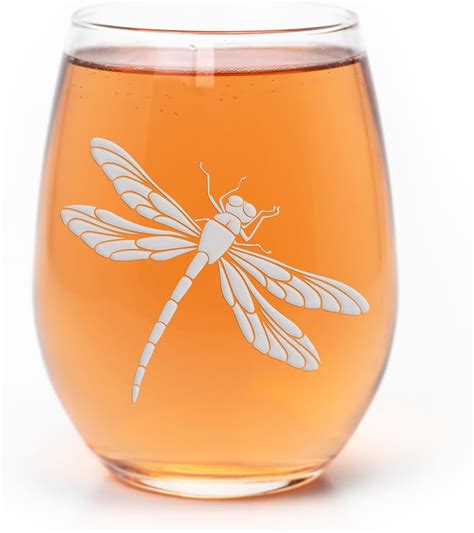 Dragonfly Stemless Wine Glass Dragonfly T Dragonfly