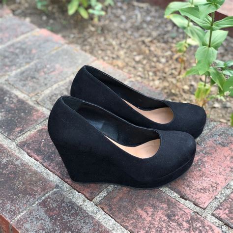 Black Wedges Shoes Closed Toe