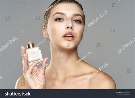 Beautiful Woman Naked Shoulders Charm Perfume Stock Photo Shutterstock