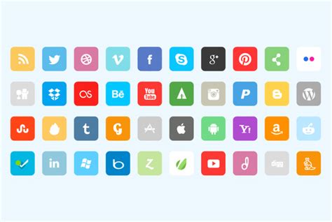 Social Icons Sprites Ready To Use Icons Psd Png Html Css Azmind