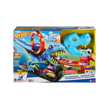 Hot Wheels City T Rex Chomp Down Playset Mattel