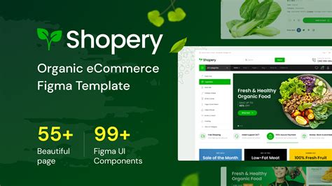 Shopery Organic ECommerce Shop Website Figma Template Community