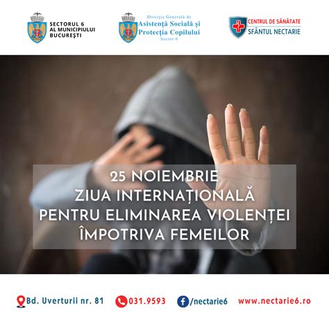 Spune NU violenței domestice 25 noiembrie Ziua pentru Eliminarea