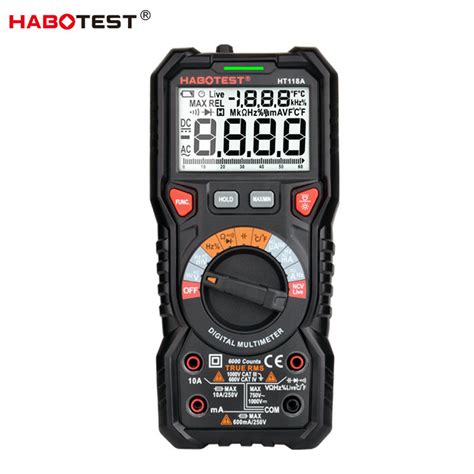 HABOTEST HT118A Digital Multimeter Auto Ranging AC DC Ammeter Voltmeter ...