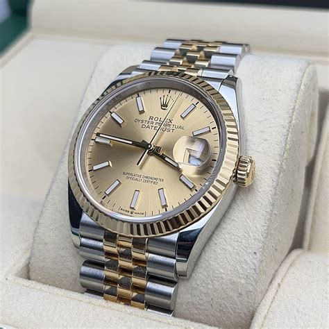 Rolex Datejust 36 Ref 126233 Champagne Dial OneLuxury