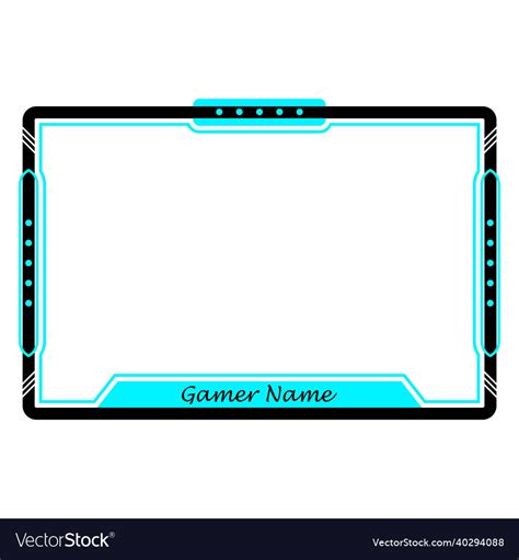 Stylish Gaming Frame Overlay For The Live Vector Image