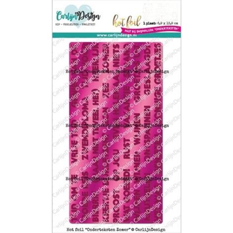 Carlijndesign Hot Foil Onderteksten Zomer Cdhf Paperpads Nl