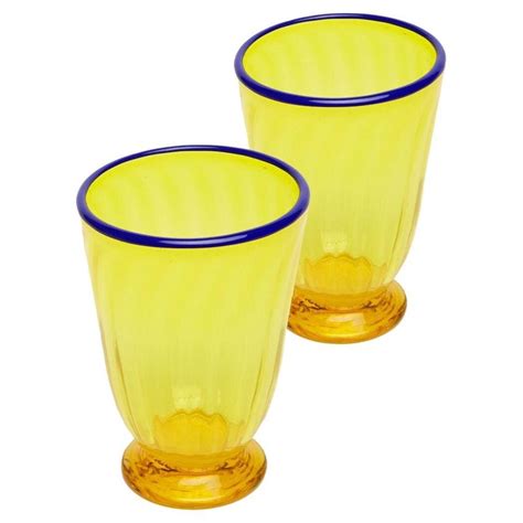 Rainbow Glass Set Of 2 Yellow Murano Glass By La Doublej 100 Made In Italy For Sale At 1stdibs