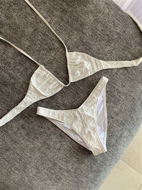 White Bikini Set For Women Etsy