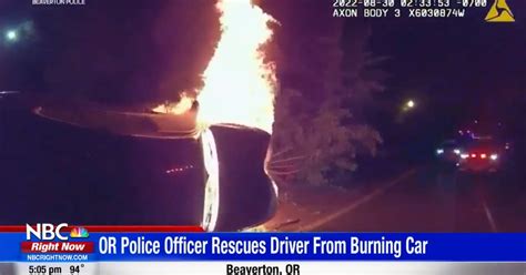 Beaverton Police Officer Pulls Man From Fiery Car After Crash News