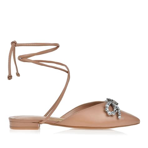 UZA Shoes Flat New Couro Nude Coleção Outono inverno 2023