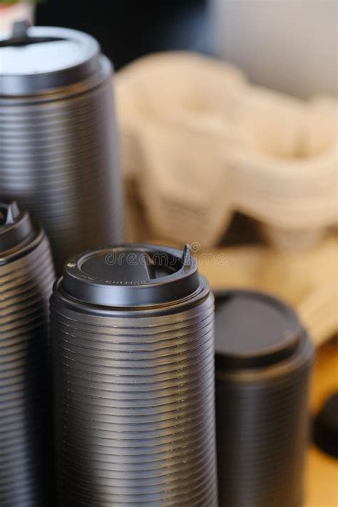 A Stack of Plastic Coffee Cup Lids Stock Image - Image of lifestyle ...