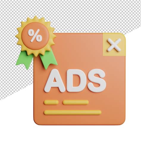 Anuncios Promoci N Descuento Vista Frontal D Renderizado Icono