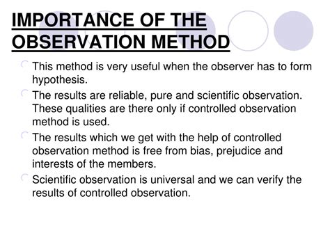 Ppt Observation Method Powerpoint Presentation Free Download Id9701656