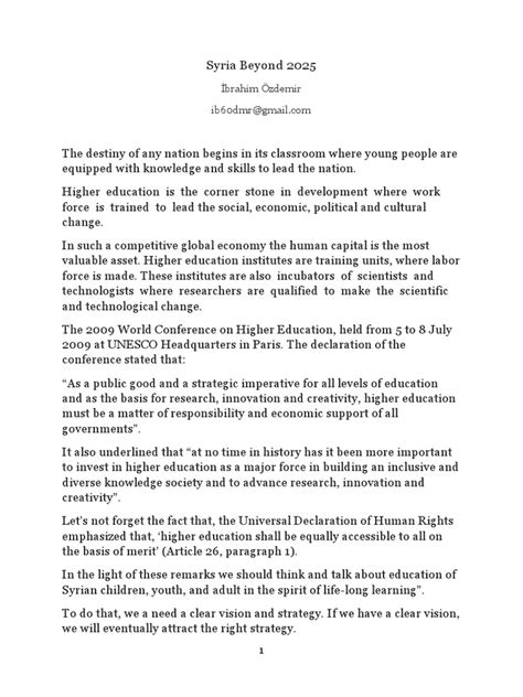 Syria Beyond 2025 | PDF | Higher Education | Society