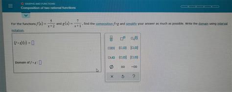 Solved Iii Graphs And Functions Composition Of Two Rational