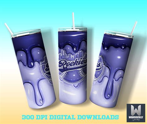 Baseball Team Skyline Designs 20 Oz Skinny Tumbler Sublimation Designs