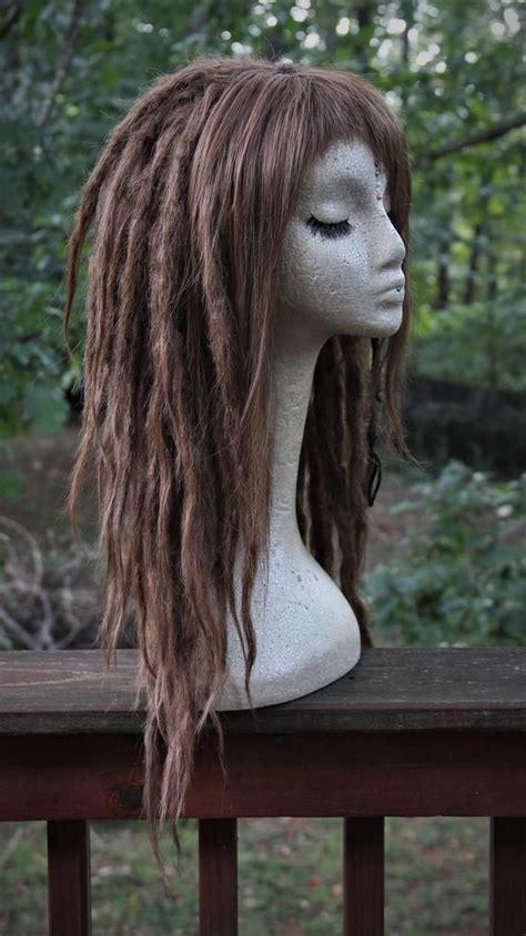 On Sale Chestnut Brown Synthetic Dreadlock Wig Pastel Etsy