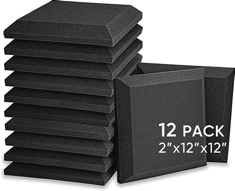 12 Pack Set Acoustic Foam Panels 2 X 12 X 12 Acoustic Foam Sound