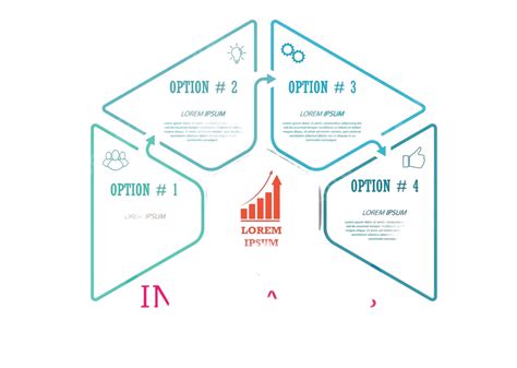 Visual Icon Infographic 4 Stages Of Business Growth Vector Template