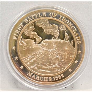 First Battle Of Ironclads Franklin Mint Bronze Proof Commemorative