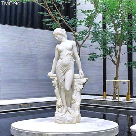 Beautiful Nude Woman Marble Garden Statue Outdoor Decor For Sale