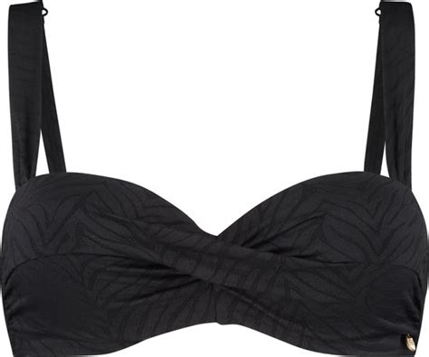 TC WOW Twisted Bikini Top Jacquard Zebra Black Voor Dames Maat 42D 85D Bol