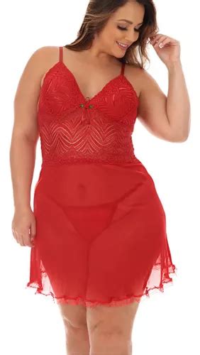 Lingerie Fantasia Camisola Plus Size Sexy Calcinha Sensual Frete Gr Tis