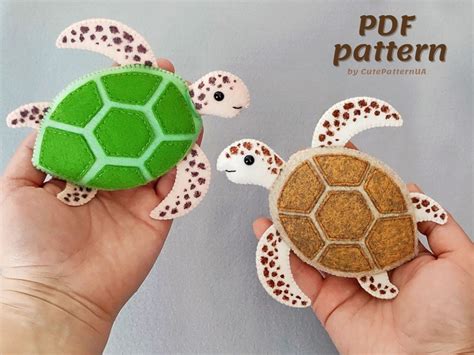 Hawksbill Sea Turtle Sewing Pattern Pdf Svg Felt Ornament Etsy