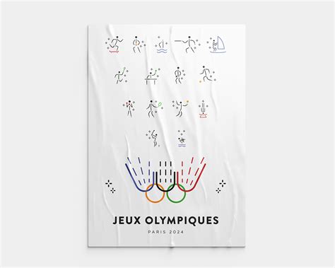 Jeux Olympiques Pictogrammes Affiche Behance