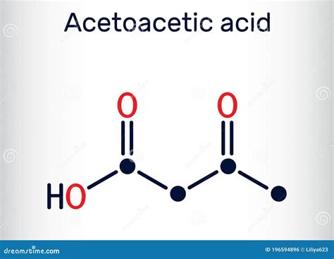 Ketone Body Acetoacetic Acid, Diacetic Acid Molecule. Skeletal Formula ...