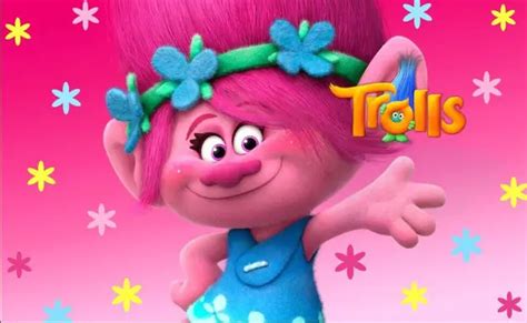 7x5FT Trolls Pink Poppy Princess Flowers Custom Photo Studio ...