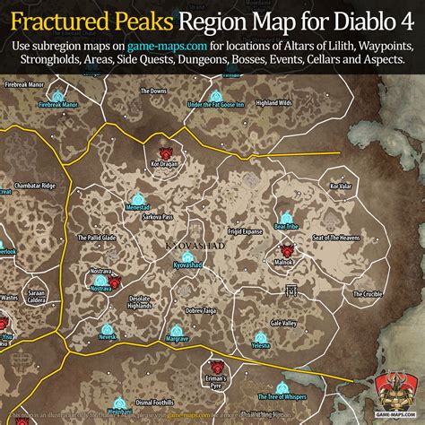 Gale Valley Map for Diablo 4