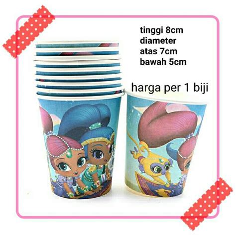 Jual Gelas Kertas Ulang Tahun Karakter Shimmer And Shine Shopee Indonesia