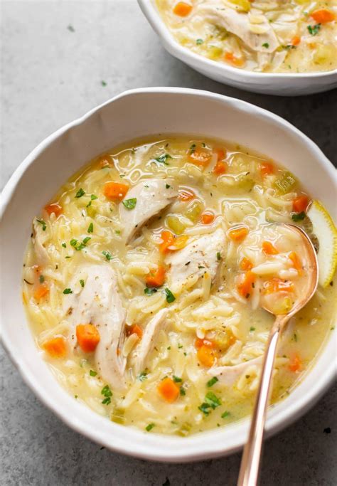 Lemon Chicken Orzo Soup • Salt And Lavender