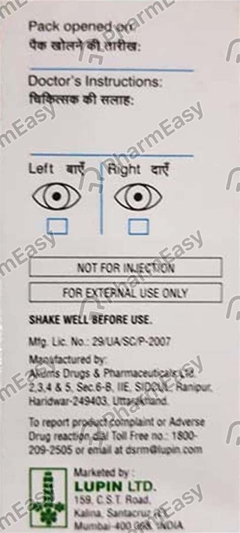 Nepablu 0 1 W V Eye Drop 5 Uses Side Effects Price And Dosage Pharmeasy