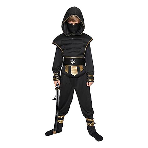 Black Ninja Child Boy Kids Japanese Assassin Shinobi Samurai Warrior